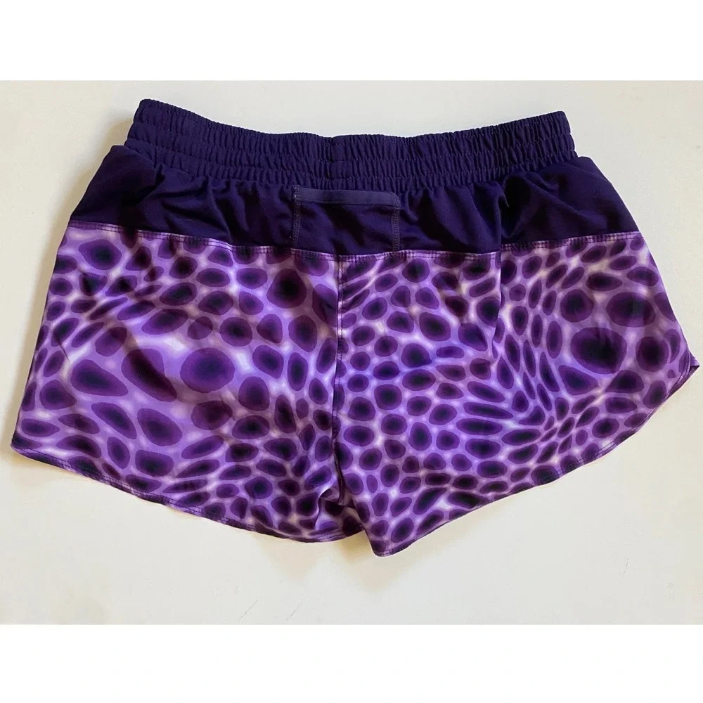 Champion Performance Womens Purple Abstract Spotted Running Shorts Size Small